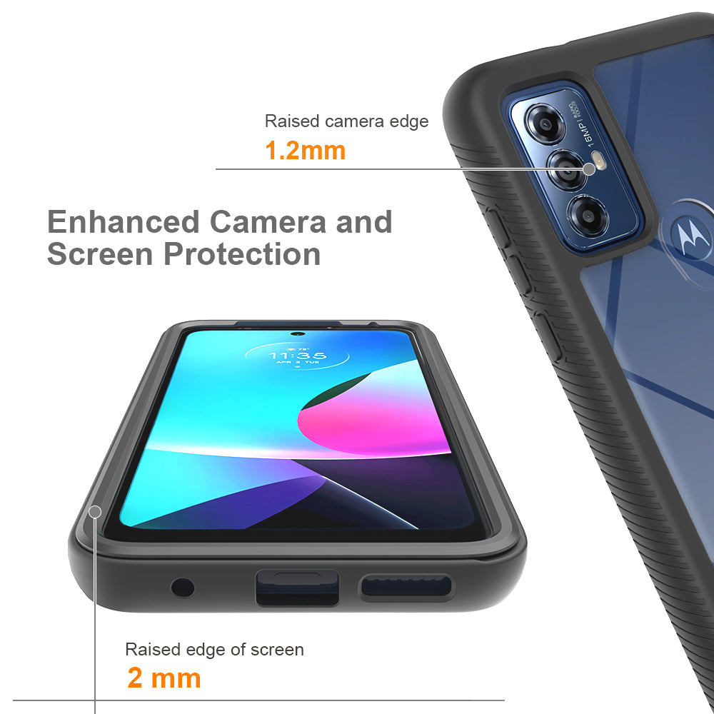 Til Motorola Moto G Play (2023) 4G Anti-drop gennemsigtigt telefontaske Hård Akryl PC Blød TPU Hybrid Cover Til Motorola Moto G Play (2023) 4G Anti-drop gennemsigtigt telefontaske Hård Akryl PC Blød TPU Hybrid Cover